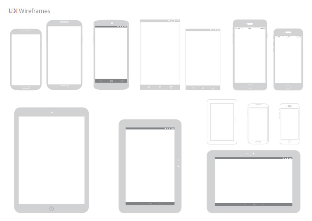 UX Wireframes in Illustrator